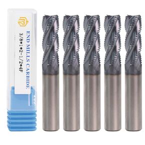 NZtools 1/2 End Mills, 4 Flute Milling Bits, Carbide Drill Square Bits, TISIN Coating Milling Bits for Alloy Steels, Hardened Steels