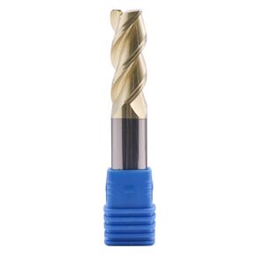 Solid Carbide Corner Radius End Mill for Aluminum - ZRN Coated, 37 Degree Helix- .030" Corner Radius, 3 Flute, 1/2" Cutting Diameter, 1/2" Shank Diameter, 1-1/4" Length of Cut, 3" Overall Length