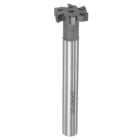uxcell T-Slot Milling Cutters, 6mm Depth 25mm Cutting Dia 12mm Shank Tungsten Carbide Tip 6 Flutes T Slot End Mill for Stainless Steel Copper Aluminum