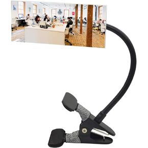 Ampper Clip On Security Mirror, Convex Cubicle Mirror for Personal Safety and Security Desk Rear View Monitors or Anywhere (6.69" x 2.95", Rectangle)
