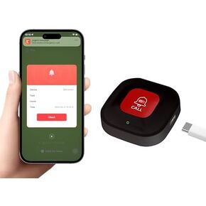 WiFi Caregiver Call Button Emergency SOS Call Button for Seniors no Monthly Fee with Fall Detection Waterproof Panic Button for Elderly Seniors Patients at Home