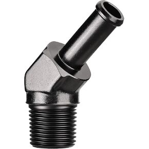 EVIL ENERGY 1/8" NPT Male to 5/16" Barb Fitting Adapter Straight Aluminum Black