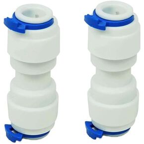 WR02X11330 Water Line Quick Connector 5/16“ x 5/16" For GE Refrigerator Water Line Tube Connector Replacement Part 963908 AP3414915 WR02X10471 WR2X11330 (2/Pack)