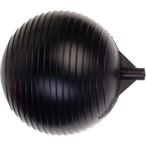 Kerick Valve PF06 Polyethylene Sphere Float Ball, 6" Diameter, 6" Length, 1/4" Female Thread,Black
