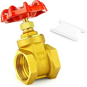 GASHER 1PCS 2 Inch Brass industrial Gate Valve, Heavy-duty Rotary Sluice Valve With Female x Female Threads, With Wheel Handle, For Water, Oil, Gas
