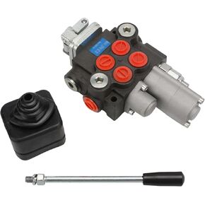 Hydraulic Control Valve with Joystick w/Float, 2 Spool 11GPM Hydraulic Directional Valve for Log Splitters, Tractors Loaders