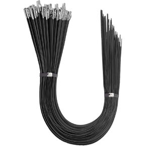 304 Stainless Steel Zip Ties-Heavy Duty Metal Zip Ties for Outdoor Use, Self-Locking Design, High Temperature Resistance-16 inch, 100 PCS, Black, for Vehicles, Wire Fence Rolls, Poultry Fence