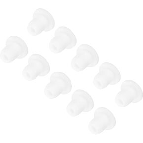MECCANIXITY High Temp Silicone Plug Mount Dia 7.3mm/0.29 Inch t Shaped Rubber Stopper Hole Plugs for Powder Coating Plating Waterproof Sealing Plugs White Pack of 10