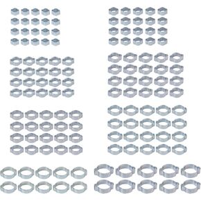 Proster 140pcs Double Ear Hose Clamp Assortment - Wide Adjustable 5-23mm Zinc-Plated Steel Double Ear Hose Clamps