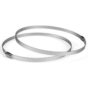 AC Infinity Stainless Steel Duct Clamps, 4-Inch (Pack of 2) for Ducting, Heating, Cooling, Exhaust, Ventilation
