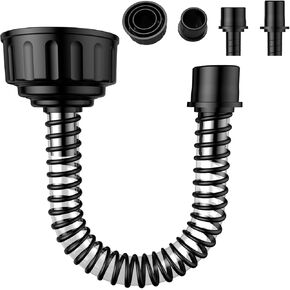 AC Drain Line Cleaner Adapter Evacuates & Unclog AC Drain Line - HVAC to PVC AC Drain Line Cleaner Tool - Universal Fit AC Drain Line Unclogger - AC Drain Line Cleaning Tool - Black