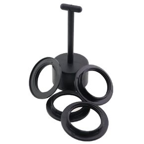 1 Set Plastic Socket Ring Removal Tool T-Shape Socket Ring with Lampshade 6 Teeth Lamp Replacement Parts for E26 E27 Lampshade Socket Ring Black