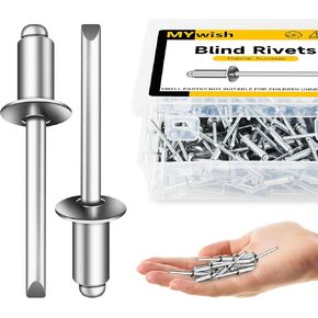 (150Pcs) 1/4" x 1/2" Blind Pop Rivets Aluminum Grip and Steel Mandrel Blind Rivets, Open End 1/4 Rivets for Metal