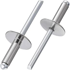 Wensilon(150 pcs) 3/16 * 1/2" Large Cap Open End Black Aluminum Blind Rivets,5 * 13 Blind Rivet