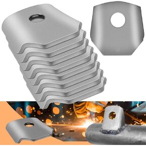 Trick Tabs, Weld Tabs, Universal Weld on Tabs with a 3/8" Hole. 1/8" Thick 1-3/4" wide wing -1-3/4" Length Pack Of 9