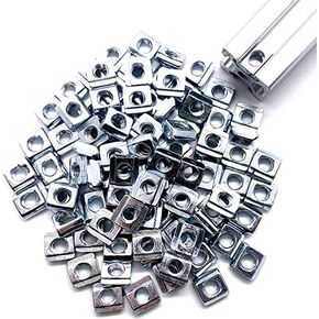 200pcs M5 T-Nuts Screws Kit for 2020 Series Aluminum Extrusion,40Pcs M5x10,40Pcs M5x8 Hexagon Socket Screws,40Pcs M5 T Sliding Nut,40Pcs M5 T Nut,40Pcs Washers (Silver Nut and Screw Kits)
