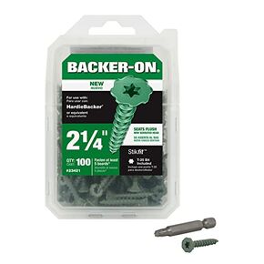 23421 Cement Board Screws No. 9 S X 2-1/4" L Star Round Head Climacoat