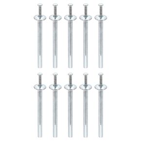 1/4" x 3"(D x L) Drive Anchors - 25Pack - Good for Metal Steel Aluminum Concrete - Hammer Drive Nail - Silver