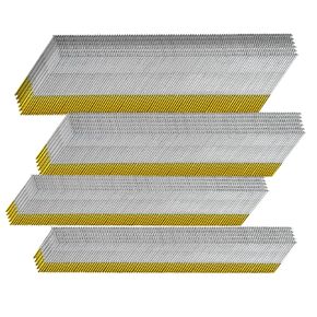 15 Gauge 304 Stainless Steel DA Angled Finish Nails, 34-Degree, 1200-Pack (2-1/2", 2", 1-1/2“, 1-1/4" 300 Per Sizes) Assorted Size Project Pack, for Pneumatic, Electric Angled Finish Nailer