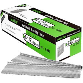 meite 16 Gauge Flooring Nails 2 Inch, 16GA L Cleat Nails Hardwood Flooring Nails for Flooring Nailer Gun (1,000 Counts)