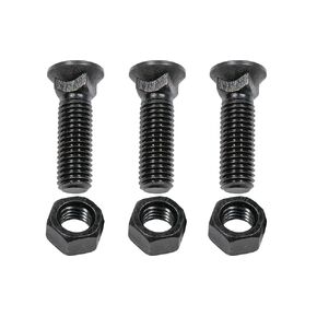 (3 Pack) Blades Cutting Edge Plow Bolts & Nuts 5/8"-11 x 2-1/4" Snow Plow Blade Grader Blade Loader Blade for Snow Plow Construction Machinery Black