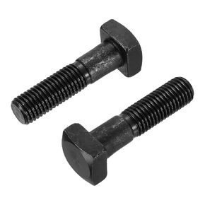 uxcell 5Pcs Square Head Bolts, 3/4-10x4 Black Oxide Carbon Steel Square Machine Screws, T-Bolt for Machinery Railroad Electrical Connections