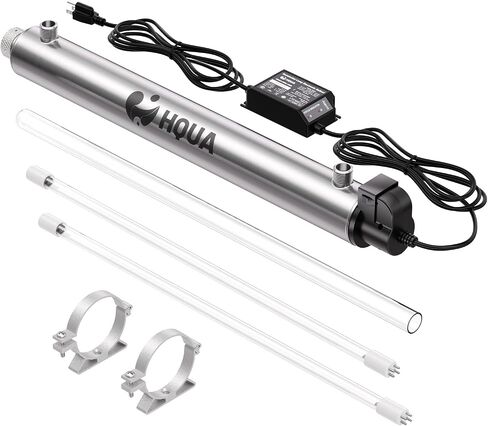 HQUA-OWS-6 فلتر تنقية المياه بالأشعة فوق البنفسجية لتنقية مياه المطبخ، 6GPM 110V 25W موديل HQUA-UV-6GPM + 1 أنبوب إضافي للأشعة فوق البنفسجية in Kuwait