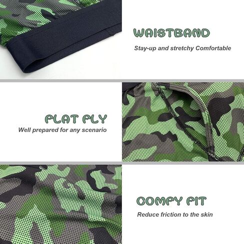 Boys Boxer Briefs Cotton Big Boys Underwear Breathable Soft Mesh Performance Sport Boxers Briefs with Fly 5 Pack 18-20 in Saudi Arabia