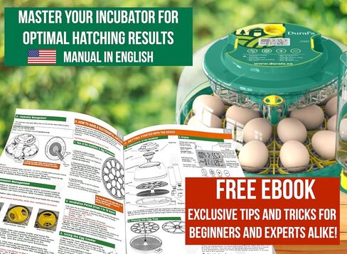 Dural's DX5® | FCC Certified Egg Incubator | Professional Egg Incubator with Automatic Turning & Humidity Control | 18 Chicken, Quail, Duck Eggs | Precise Temperature | Easy to Clean in Saudi Arabia