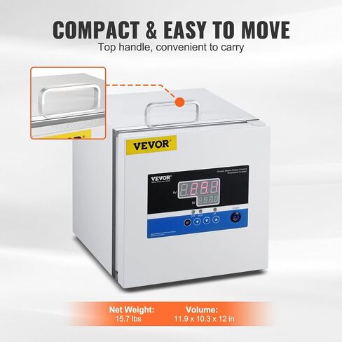 VEVOR Lab Incubator, 6L, PID Temperature Control 0-65℃, Scientific Digital Incubator, Constant-Temperature Microbiological Laboratory Incubator for Lab Cell Culture Seed Germination Medical Science in Saudi Arabia