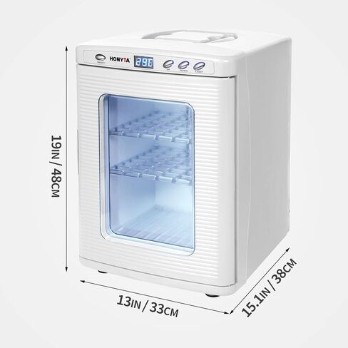 حاضنات RYFT لتفريخ البيض، حاضنة مختبر علمي محمولة للزواحف سعة 25 لتر مع درجة حرارة 5 درجات مئوية - 60 درجة مئوية، تسخين وتبريد 12 فولت/110 فولت للزواحف الصغيرة (أسود) in Kuwait