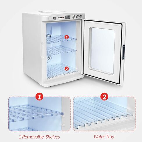 حاضنات RYFT لتفريخ البيض، حاضنة مختبر علمي محمولة للزواحف سعة 25 لتر مع درجة حرارة 5 درجات مئوية - 60 درجة مئوية، تسخين وتبريد 12 فولت/110 فولت للزواحف الصغيرة (أسود) in Kuwait