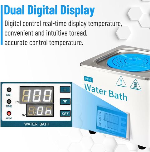 حمام مائي للمختبر 3L جهاز توقيت رقمي ترموستاتي من الفولاذ المقاوم للصدأ أجهزة تسخين المختبرات الكهربائية in Kuwait