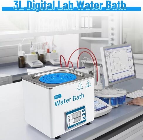 حمام مائي للمختبر 3L جهاز توقيت رقمي ترموستاتي من الفولاذ المقاوم للصدأ أجهزة تسخين المختبرات الكهربائية in Kuwait