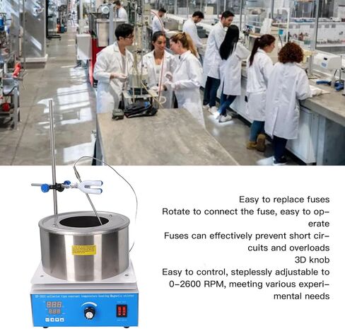 Thermostatic Water Bath, 3L Digital Thermostatic Lab Water Bath LCD Display Temperature Control Laboratory Water Bath with Magnetic Stirrer Water Bath Heater Heating in Saudi Arabia
