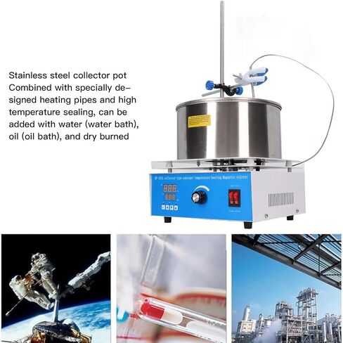 Thermostatic Water Bath, 3L Digital Thermostatic Lab Water Bath LCD Display Temperature Control Laboratory Water Bath with Magnetic Stirrer Water Bath Heater Heating in Saudi Arabia