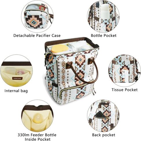 Diaper Bag Backpack, Big Diaper Bag with Stroller Straps Pacifier Case, USB Port, Multifunctional Unisex Travel Diaper Bag for Mom with Side Bottle Pockets in Saudi Arabia
