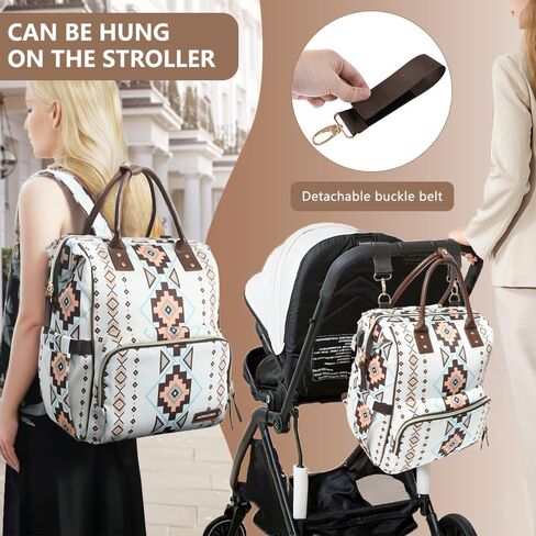 Diaper Bag Backpack, Big Diaper Bag with Stroller Straps Pacifier Case, USB Port, Multifunctional Unisex Travel Diaper Bag for Mom with Side Bottle Pockets in Saudi Arabia