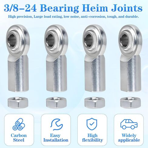 3/4"-16 Rod End Bearing Heim Joints Right Hand Female Thread Heim Joint,RH 3/4"- 16 Thread x 3/4" Bore Stainless Female Rod End Bearing with Jam Nuts(3/4-4Pcs) in Kuwait