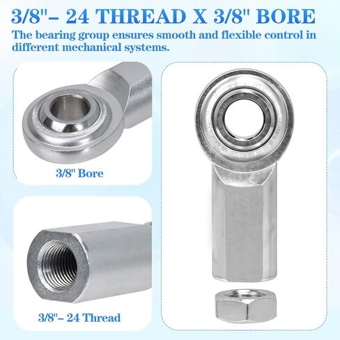 3/4"-16 Rod End Bearing Heim Joints Right Hand Female Thread Heim Joint,RH 3/4"- 16 Thread x 3/4" Bore Stainless Female Rod End Bearing with Jam Nuts(3/4-4Pcs) in Kuwait