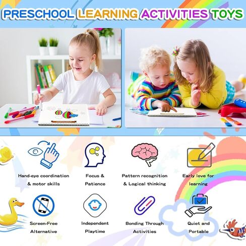 Montessori Toddler Busy Board Toys - for 3 4 5 Year Old Gifts Birthday Girl, Educational Sensory Toy，Busy Book Toddler Learning Activities with Fine Motor Skills in Saudi Arabia