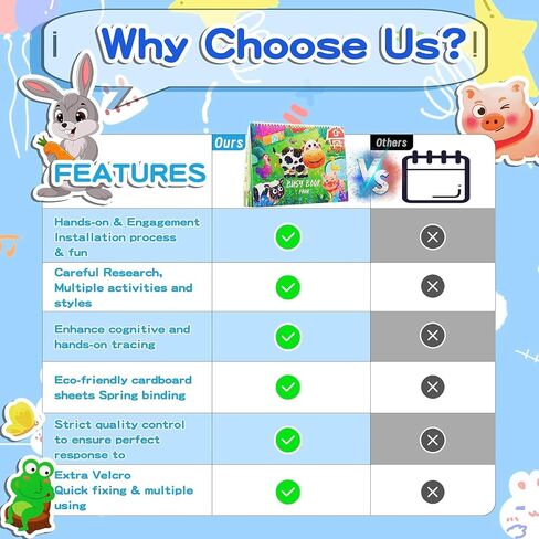 Montessori Toddler Busy Board Toys - for 3 4 5 Year Old Gifts Birthday Girl, Educational Sensory Toy，Busy Book Toddler Learning Activities with Fine Motor Skills in Saudi Arabia