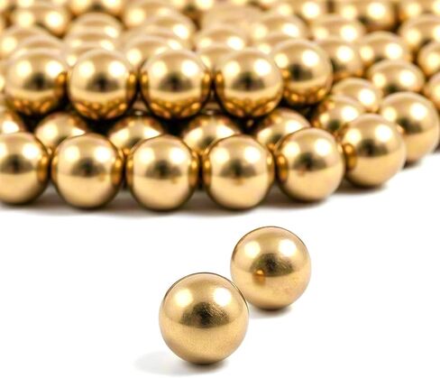 50Pcs H62 Brass Balls Solid Brass Balls Diameter 1/2"(12.7mm) Excellent Conductivity for Industrial Equipment Instruments, Also can be Used as DIY Crafts in Kuwait