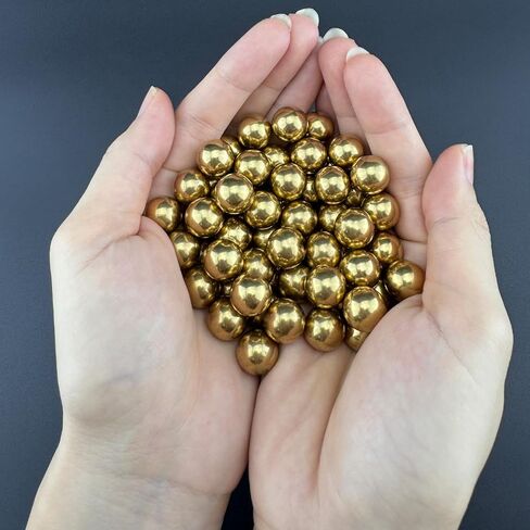 50Pcs H62 Brass Balls Solid Brass Balls Diameter 1/2"(12.7mm) Excellent Conductivity for Industrial Equipment Instruments, Also can be Used as DIY Crafts in Kuwait