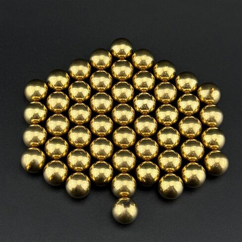 50Pcs H62 Brass Balls Solid Brass Balls Diameter 1/2"(12.7mm) Excellent Conductivity for Industrial Equipment Instruments, Also can be Used as DIY Crafts in Kuwait