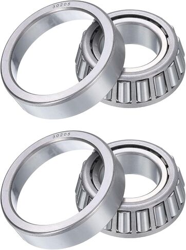 uxcell 2pcs 30205 Tapered Roller Bearing Cone and Cup, 25mm Bore x 52mm OD x 16.25mm Thick, Chrome Steel Taper Bearing Set, ABEC-5 in Saudi Arabia