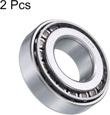 uxcell 2pcs 30205 Tapered Roller Bearing Cone and Cup, 25mm Bore x 52mm OD x 16.25mm Thick, Chrome Steel Taper Bearing Set, ABEC-5 in Saudi Arabia