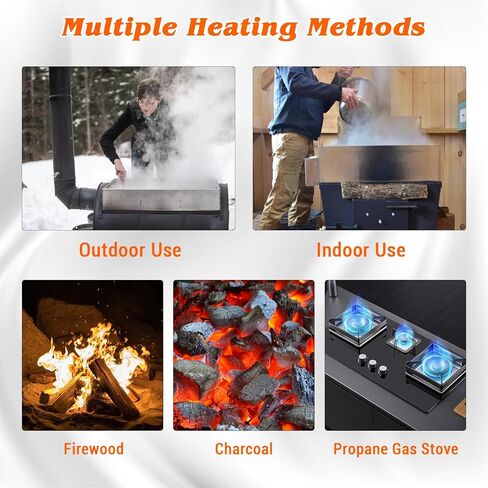 وعاء مبخر شراب القيقب مقاس 48 × 24 × 9.4 بوصة، وعاء غليان شراب القيقب من الفولاذ المقاوم للصدأ 304، وعاء شراب القيقب سعة 47 جالونًا مع صمام 3/4 بوصة ومقياس حرارة لصنع شراب القيقب الحلو in Kuwait