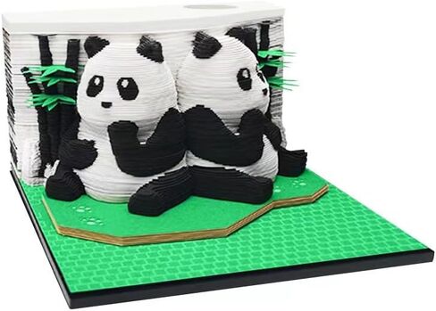 2024 Desk Calendar Memo Pad, Gonoce 3D Magic Castle Creative Time Piece Notepad with Lights and Pen Holder, 3D Memo Pad Decoration Gift in Saudi Arabia