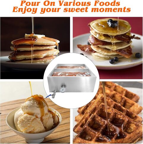 وعاء مبخر شراب القيقب مقاس 48 × 24 × 9.4 بوصة، وعاء غليان شراب القيقب من الفولاذ المقاوم للصدأ 304، وعاء شراب القيقب سعة 47 جالونًا مع صمام 3/4 بوصة ومقياس حرارة لصنع شراب القيقب الحلو in Kuwait